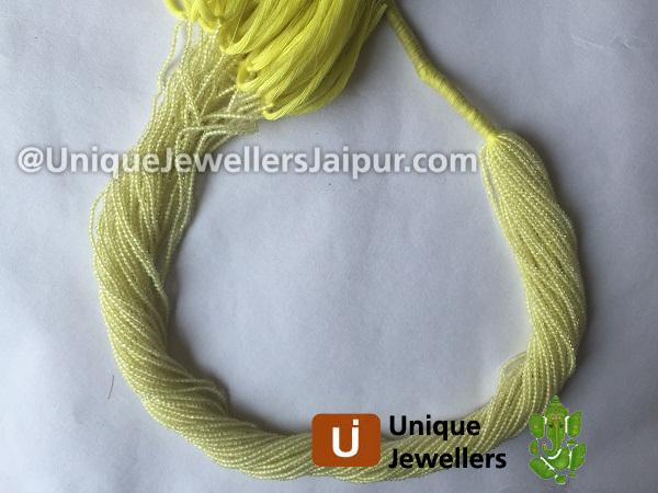 Lemon Quartz Micro Cut Roundelle Beads